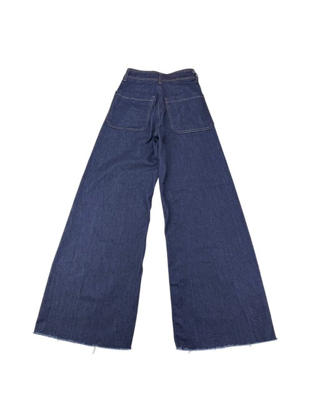 Zara High Rise Wide Leg Patch Pocket Jeans 0 - Picture 4 of 5